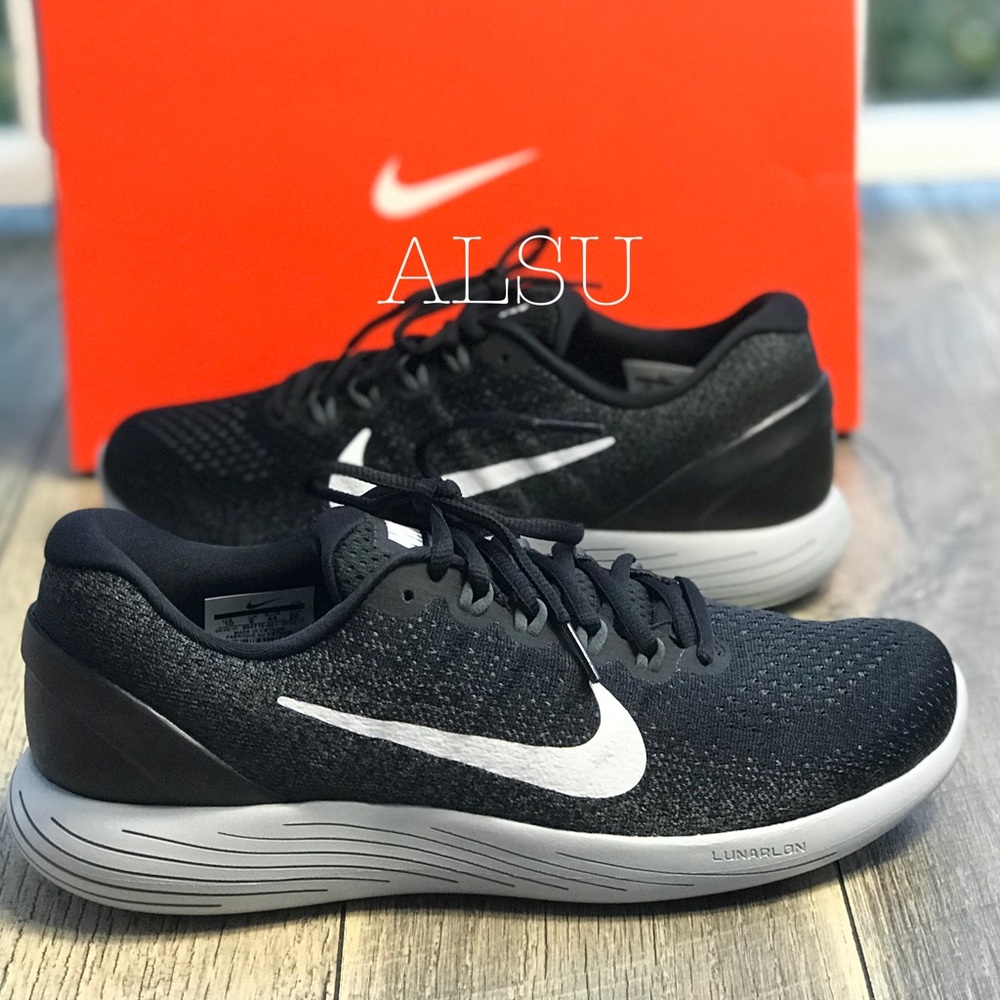 NWT Nike Lunarglide 9 Black M AUTHENTIC - Picture 7 of 8